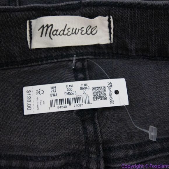 NEW Madewell Stovepipe Jeans in Banberry Wash: Raw-Hem Edition, 30 - Picture 14 of 16
